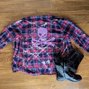 Distressed flannel